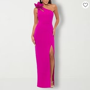 DJ Jaz Floral Applique Sleeveless Gown